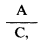 Formula - A divide by C