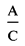 Formula - A divided by C